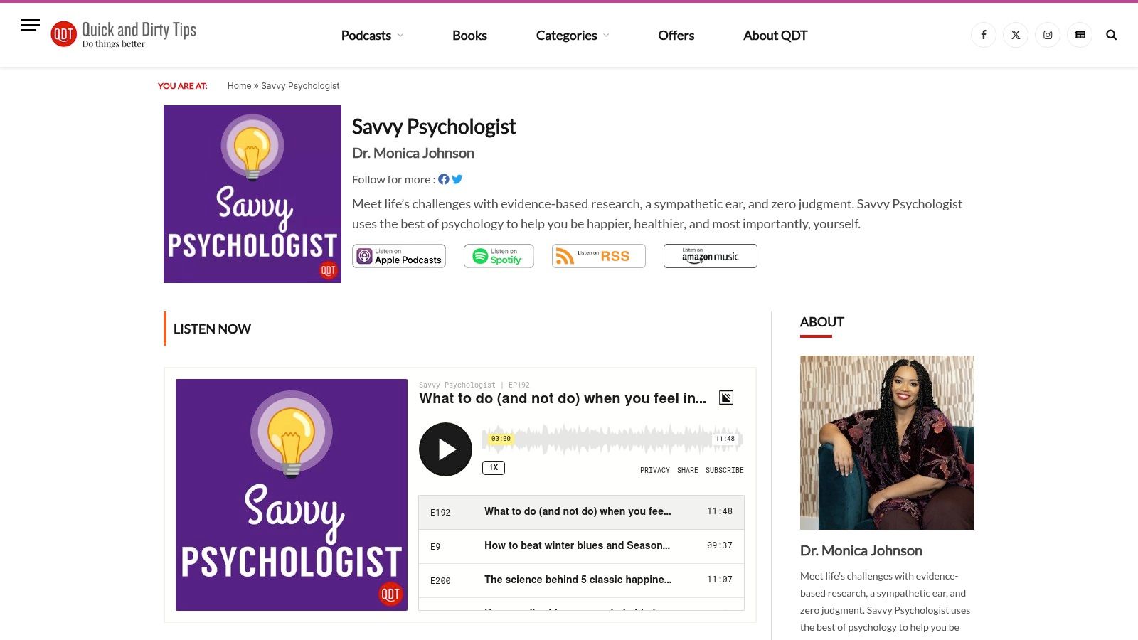Savvy Psychologist (Quick and Dirty Tips)