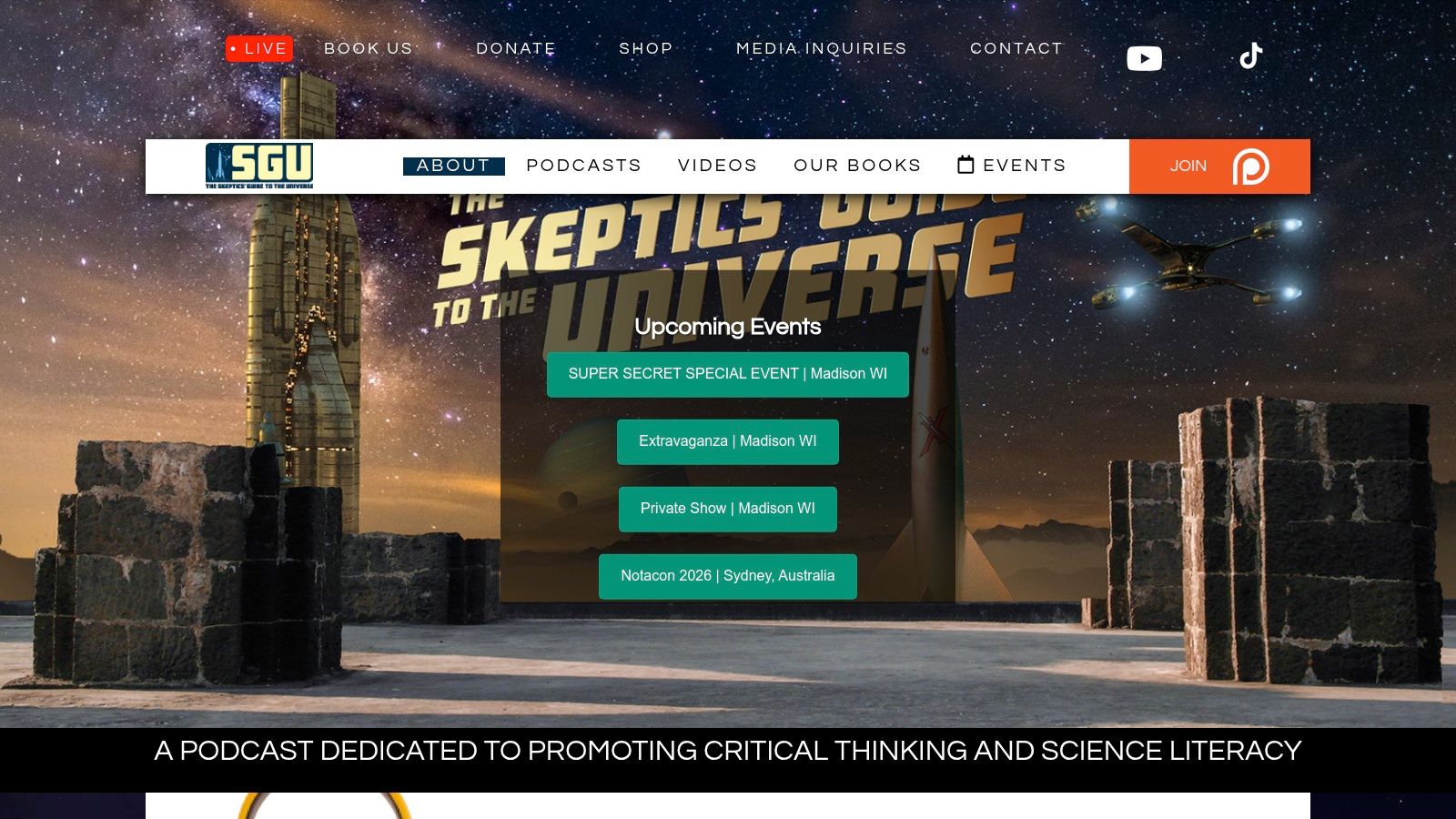 The Skeptics' Guide to the Universe