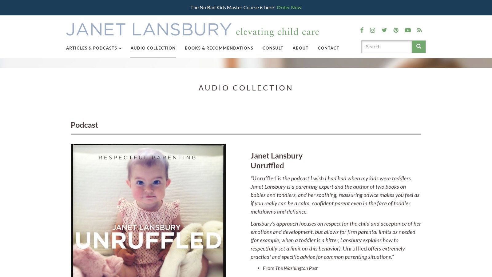 Respectful Parenting: Janet Lansbury Unruffled