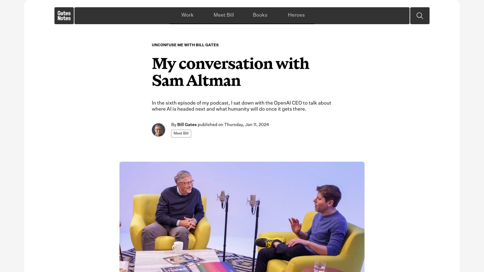 Unconfuse Me with Bill Gates, Episode 6: Sam Altman