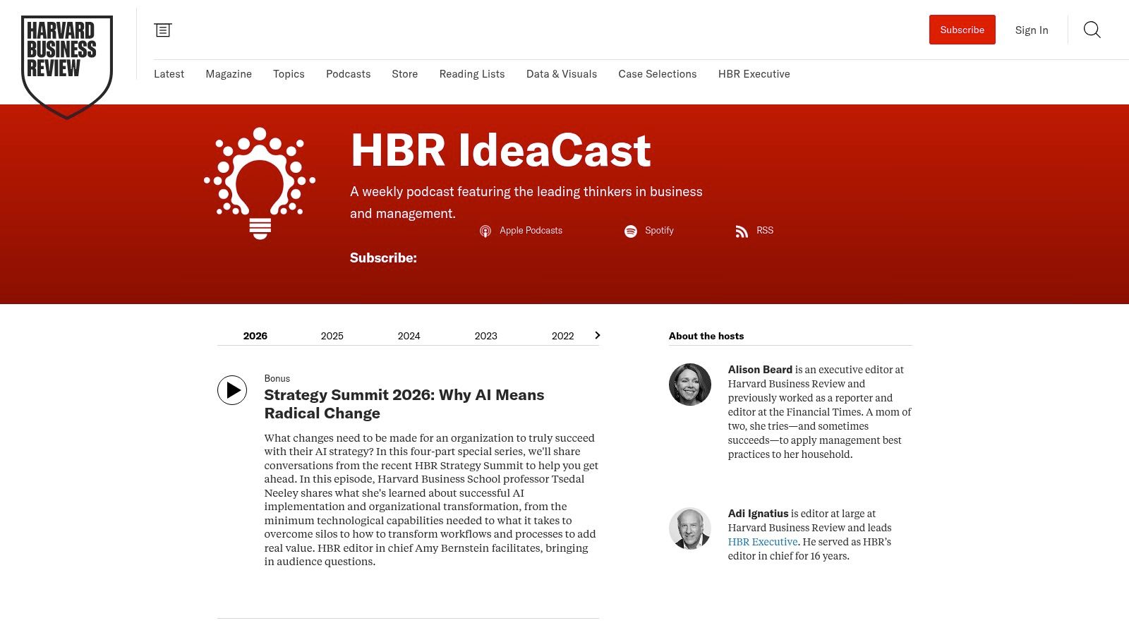 HBR IdeaCast (Harvard Business Review)