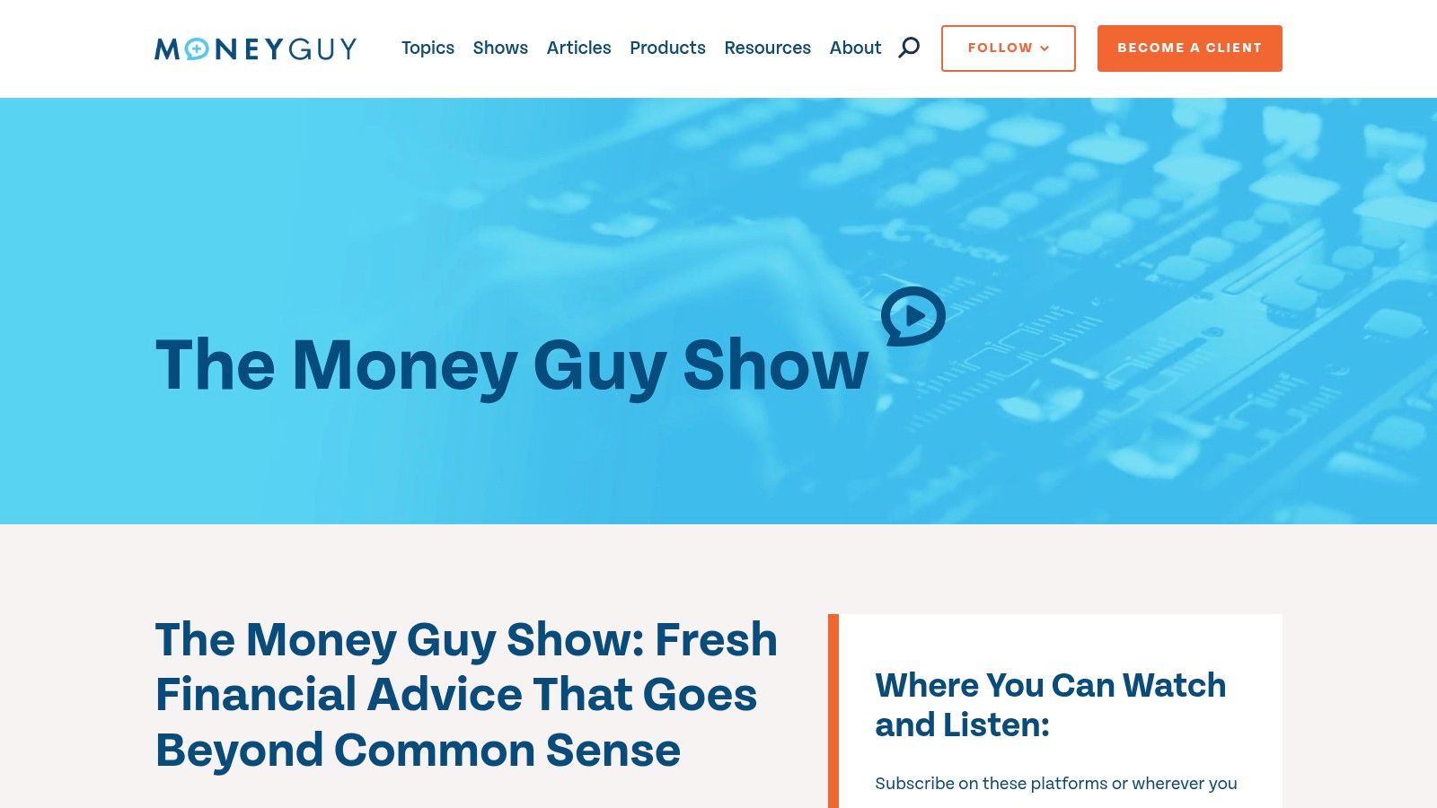 The Money Guy Show