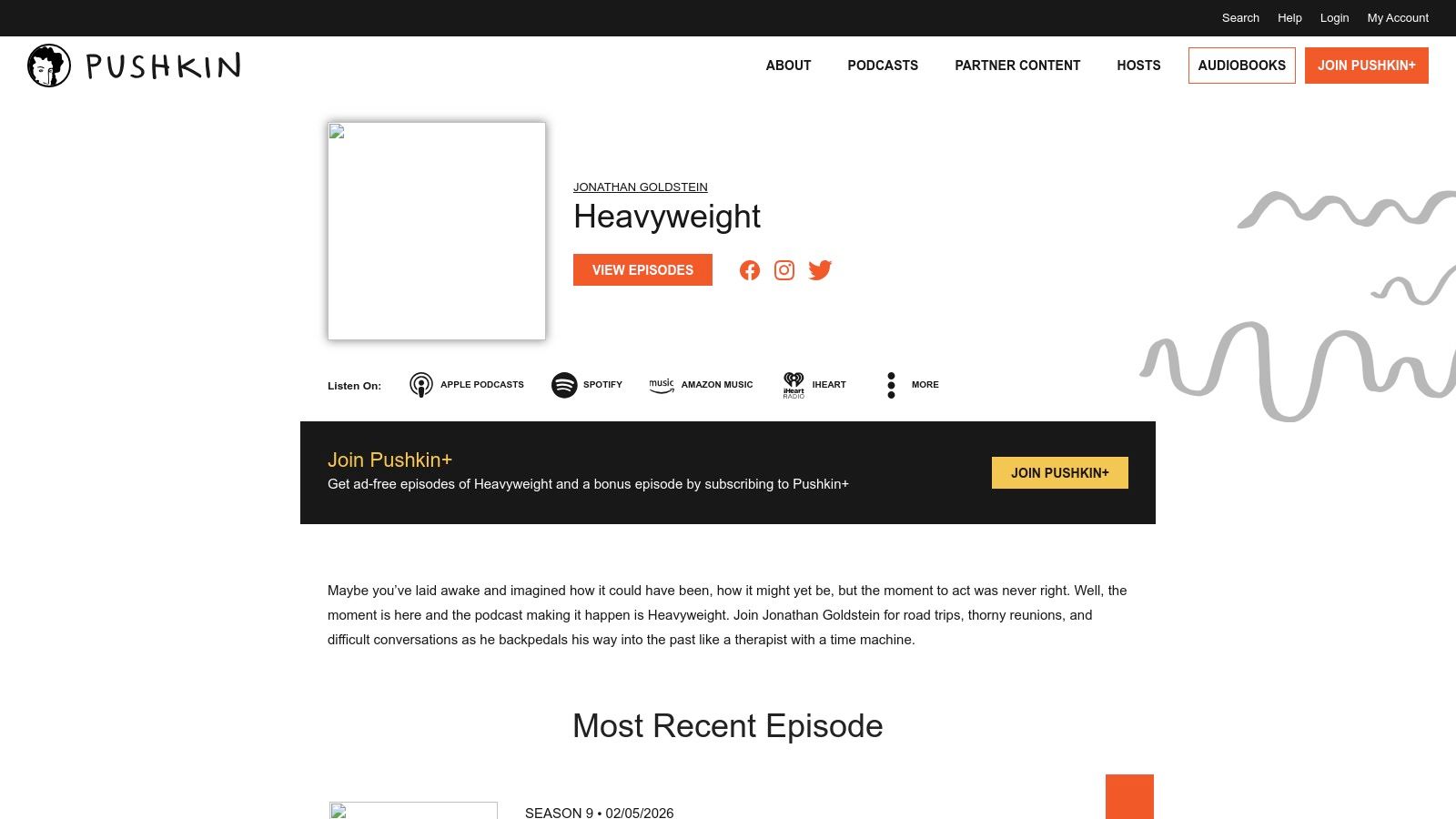 Heavyweight podcast page