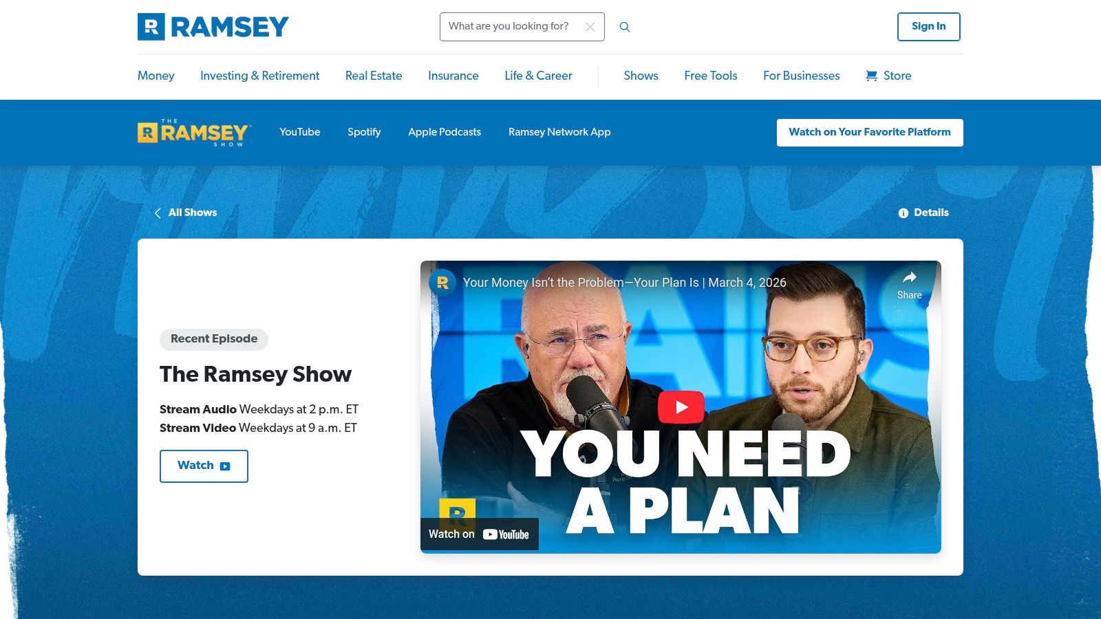 The Ramsey Show (Ramsey Network)