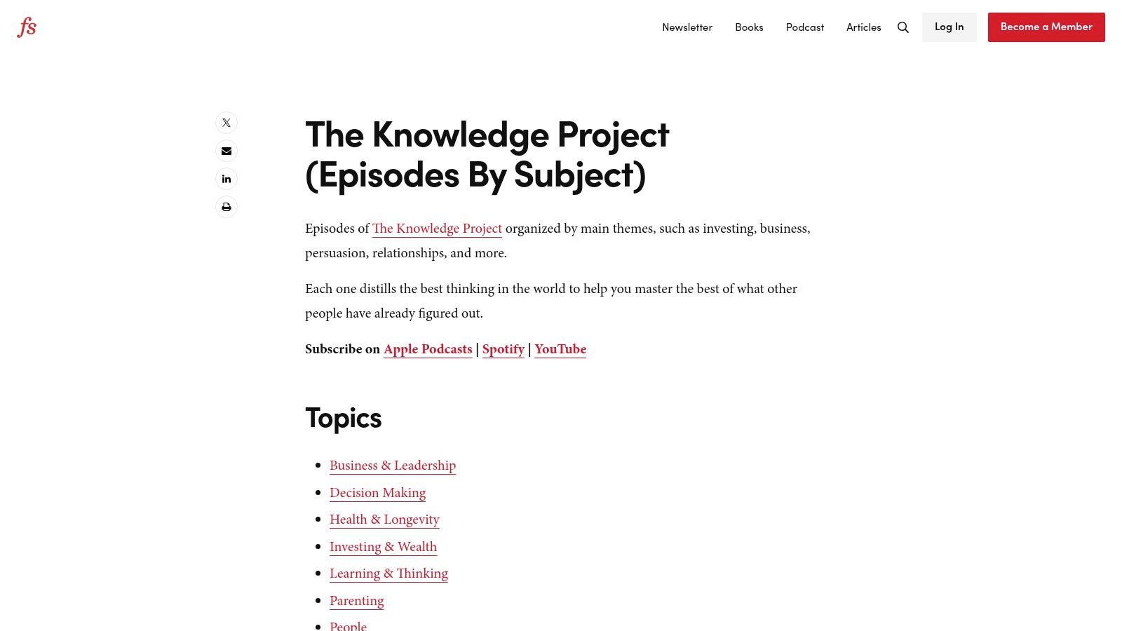 The Knowledge Project