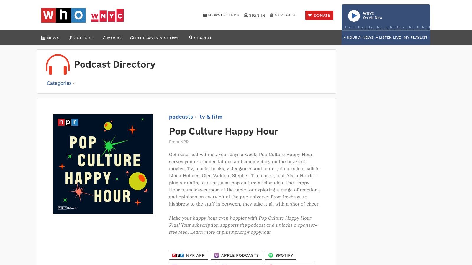 Pop Culture Happy Hour (NPR)