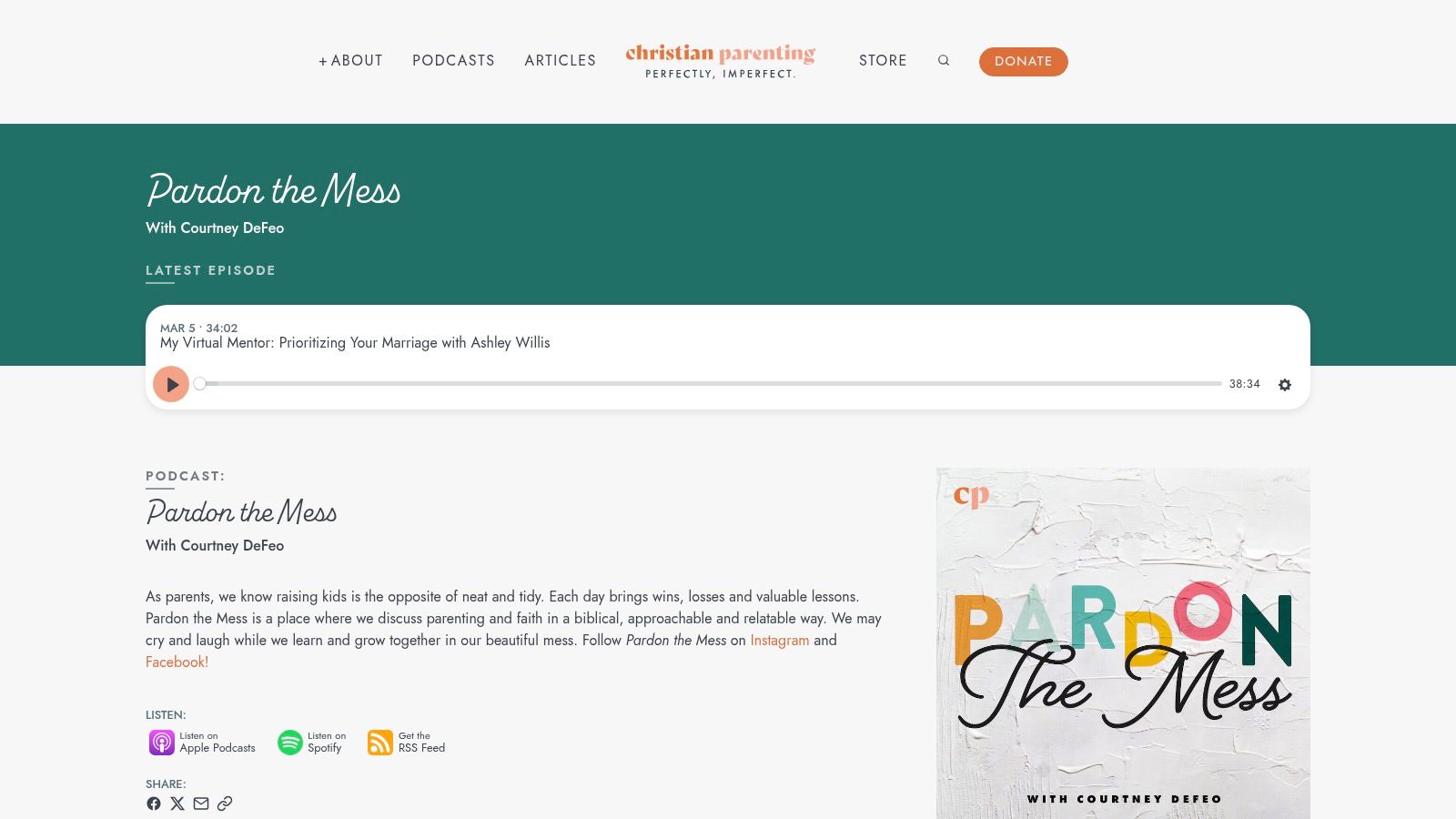 Pardon the Mess (Christian Parenting network)